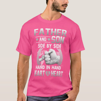Father And Son Side By Side Hand In Hand Hearto fr T-Shirt