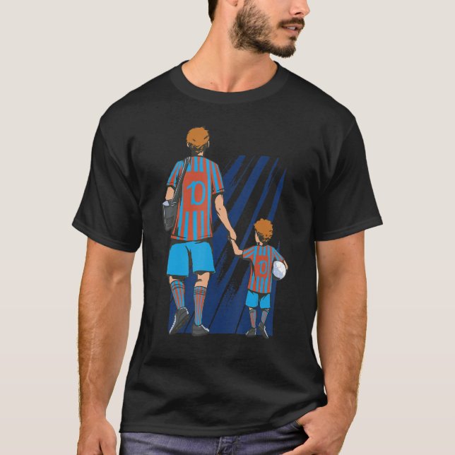 Father And Son Soccer Fans T-Shirt (Front)