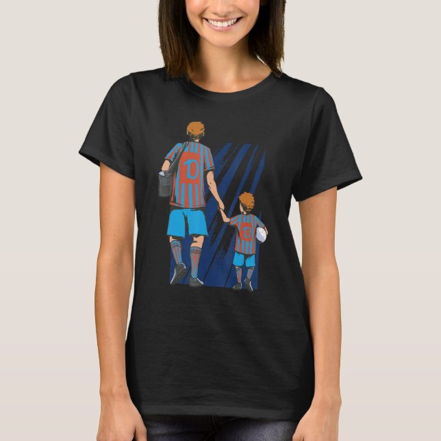 Father And Son Soccer Fans T-Shirt (Front)