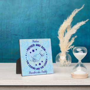 Father and Son The Legend and Legacy Personalised  Plaque