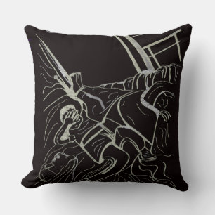 Father and Son Throw Pillow