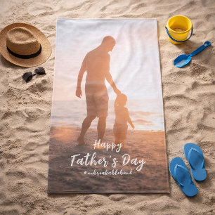 Father And Son Unbreakable Bond Father's Day Gifts Beach Towel