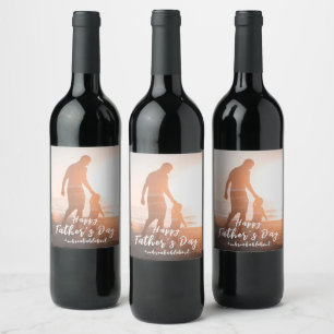 Father And Son Unbreakable Bond Father's Day Gifts Wine Label