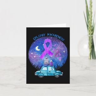 Father and Son Watching Star Epilepsy Awareness Card