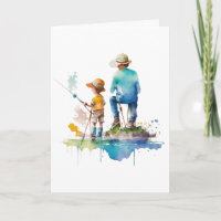 Father and Son Watercolor Illustration Ai Art