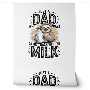 father and son with milk sloth graphic design-01 wallpaper