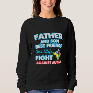 Father Ans Son Bff Autism Awareness Graphic Design Sweatshirt