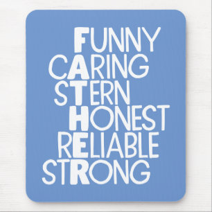 Father Attributes Crossword Art Mouse Mat