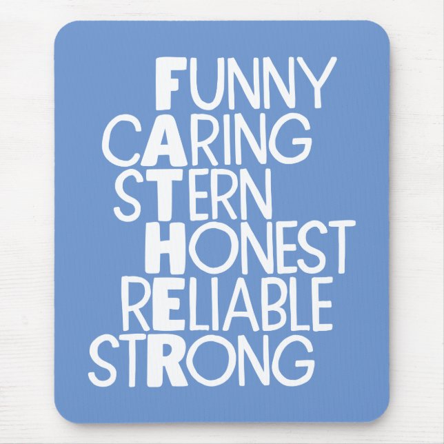 Father Attributes Crossword Art Mouse Mat (Front)