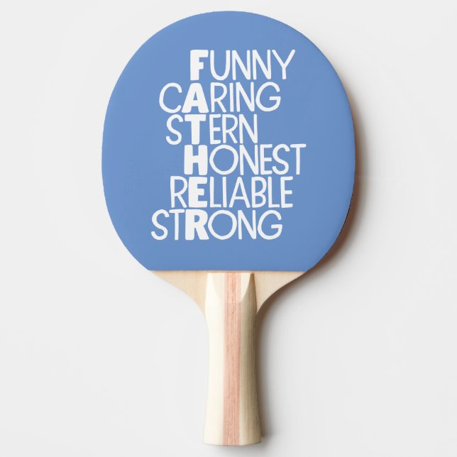 Father Attributes Crossword Art Ping Pong Paddle (Front)