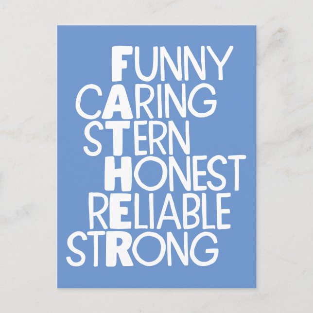 Father Attributes Crossword Art Postcard (Front)