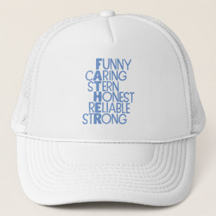 Father Attributes Crossword Art Trucker Hat