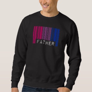 Father Barcode Bisexual Pride Flag Aesthetic Fathe Sweatshirt