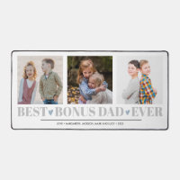 FATHER BEST BONUS DAD EVER collage 3 Photo BLUE