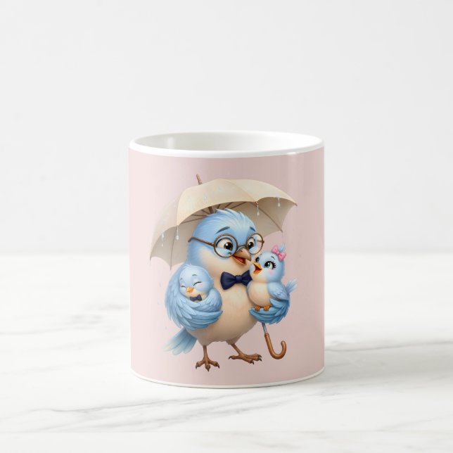 Father Bird Coffee Mug Dad Gift Design (Center)