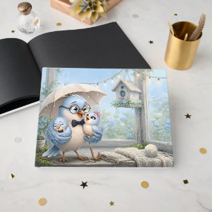 Father Bird Family Guest Book Keepsake