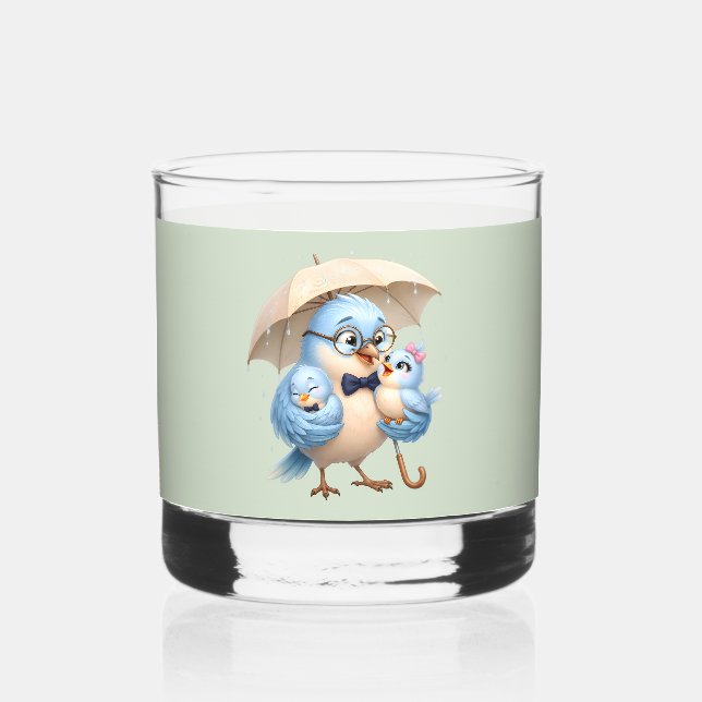 Father Bird Rocks Glass (Front)