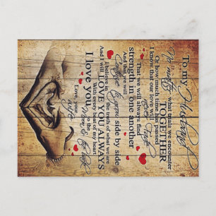 Father Birthday Gift Letter To My Husband Announcement Postcard