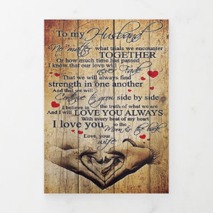 Father Birthday Gift Letter To My Husband Tri-Fold Announcement