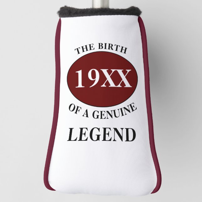 Father Birthday Legend Any Year Golf Head Cover (Rotate 90)