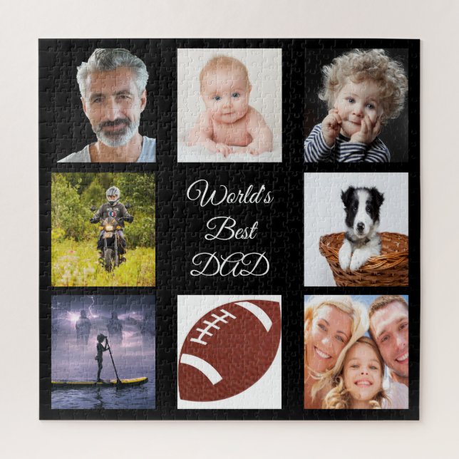 Father black photo jigsaw puzzle (Vertical)