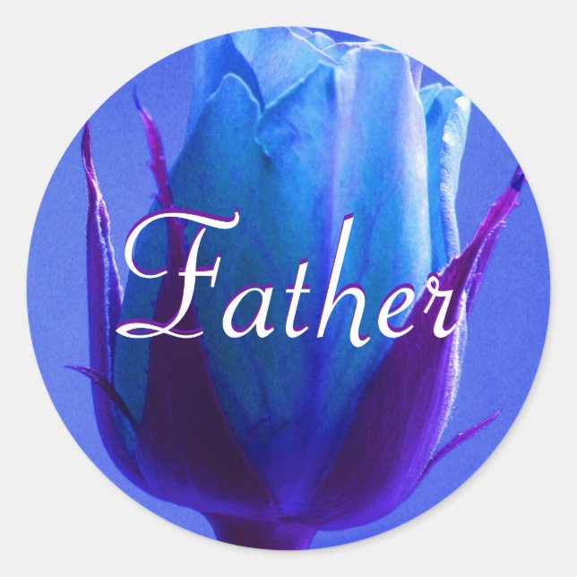 Father Blue Rose Sticker (Front)