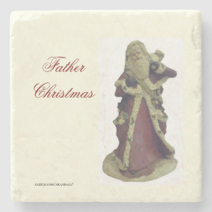 FATHER CHRISTAS STONE COASTER