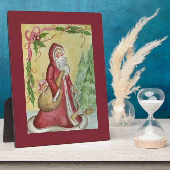 Father Christmas Art Decoration  Plaque (Side)