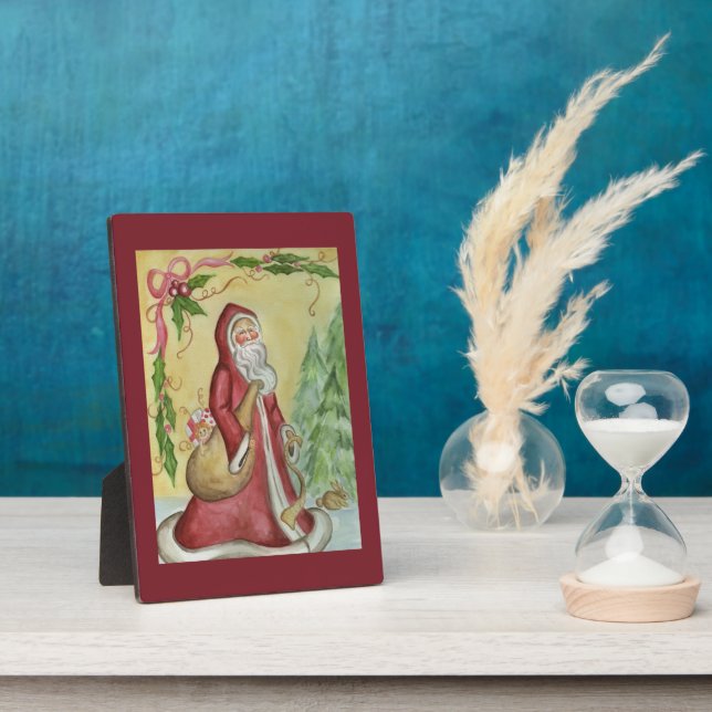 Father Christmas Art Decoration  Plaque (Side)