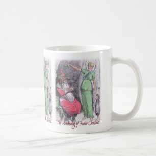 Father Christmas awakened by Charity mug