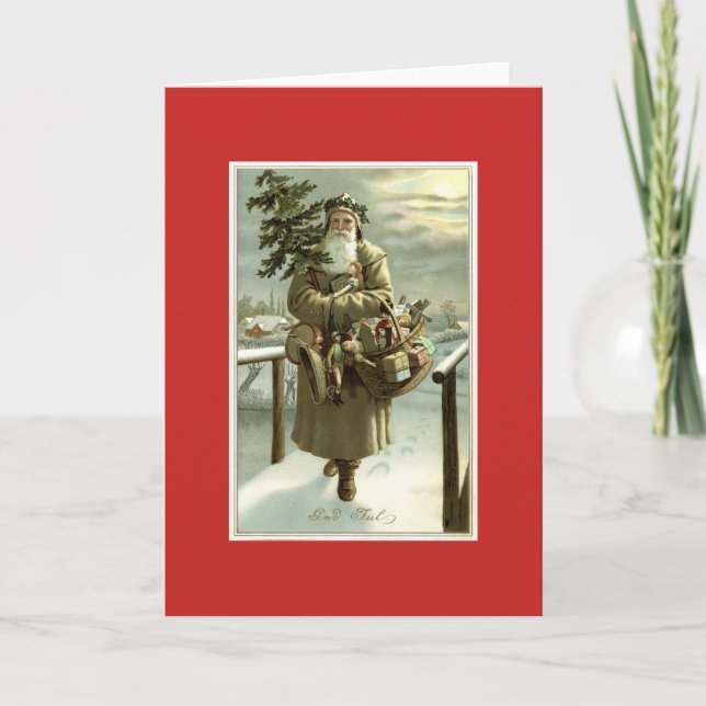 Father Christmas GOD JUL CHRISTMAS Card (Front)