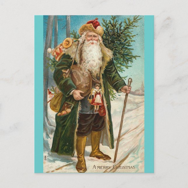 Father Christmas Holiday Postcard (Front)
