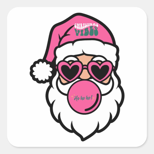 Father Christmas Merry Christmas Sticker (Front)