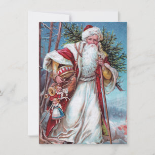 Father Christmas On His Way Holiday Card