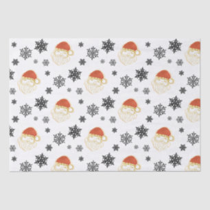 Father Christmas Santa Claus Snow Illustration Tissue Paper