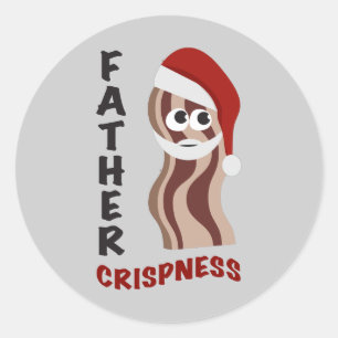 Father Crispness! Bacon Classic Round Sticker