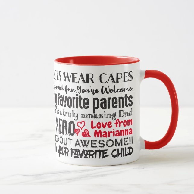 Father Dad Funny Quotes Wishes from Daughter Mug (Right)