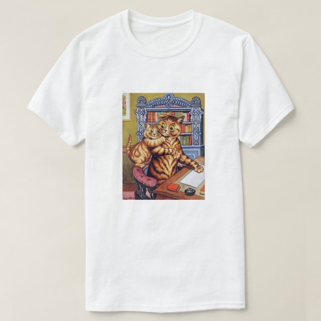 Father(Daddy) cat, Louis Wain T-Shirt (Design Front)