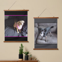 Father Daughter Chihuahuas Wood Topped Tapestries