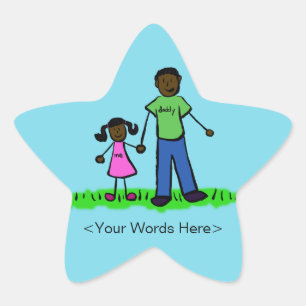 Father & Daughter Family Character Custom Stickers
