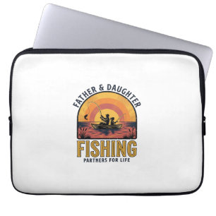 Father Daughter Fishing Partners for Life Shirt De Laptop Sleeve