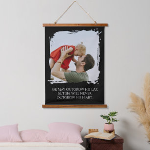 Father Daughter Gift – Personalised Photo Quote Hanging Tapestry
