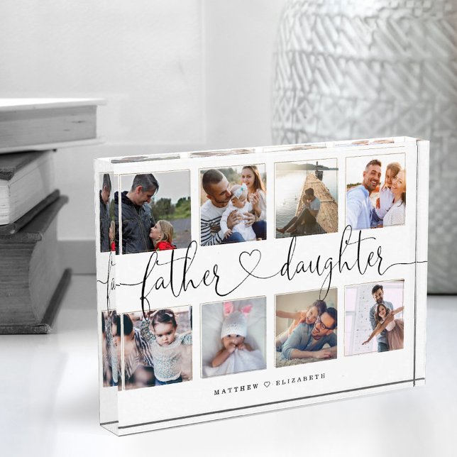 Father Daughter Heart Script | Photo Grid Collage Block (Creator Uploaded)