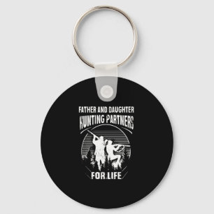 Father Daughter Hunting Partners For Life Gift Key Ring