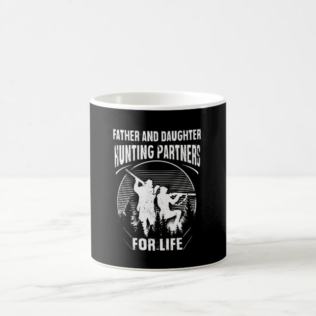 Father Daughter Hunting Partners For Life Gift Magic Mug (Center)