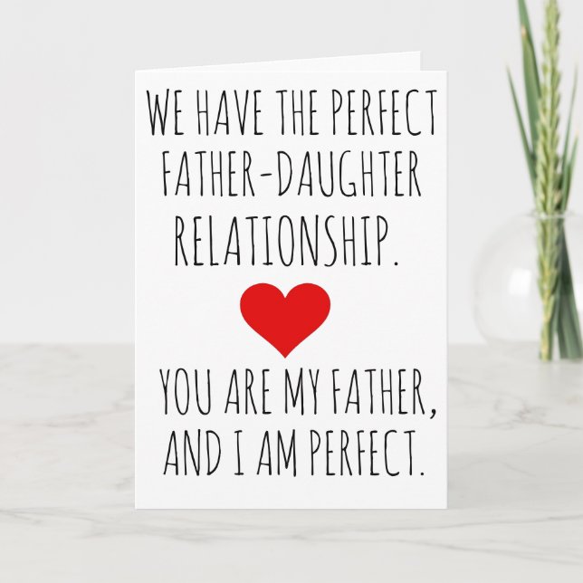 Father Daughter Relationship Holiday Card (Front)