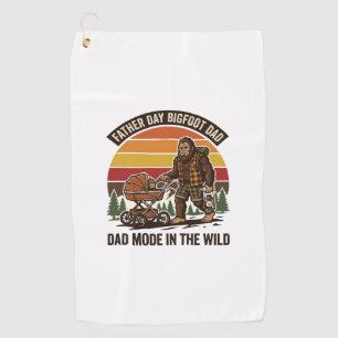 Father Day Bigfoot Dad Shirt Camping Legend Father Golf Towel