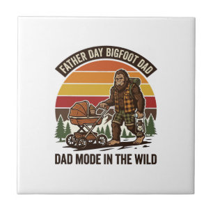 Father Day Bigfoot Dad Shirt Camping Legend Father Tile