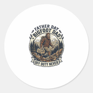Father Day Bigfoot Dad Shirt Dad Mode In The Wild Classic Round Sticker