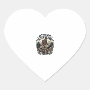 Father Day Bigfoot Dad Shirt Dad Mode In The Wild Heart Sticker